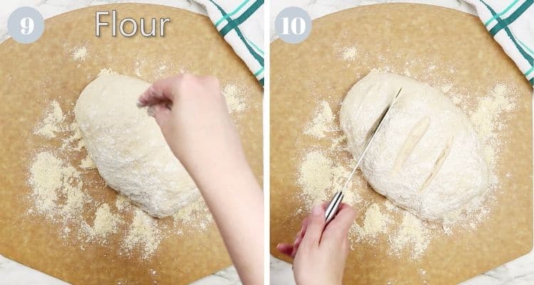 loaf of homemade bread before baking.